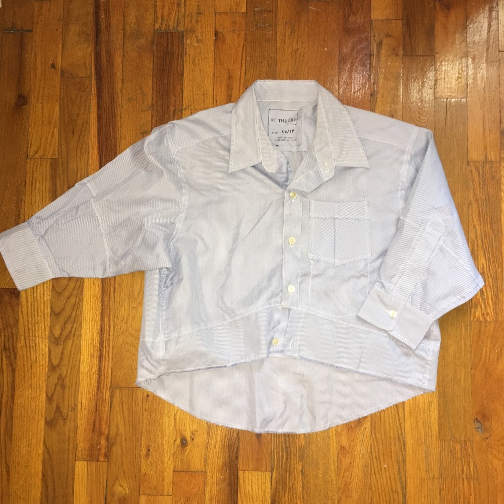 Free People shirt XS. Blue striped